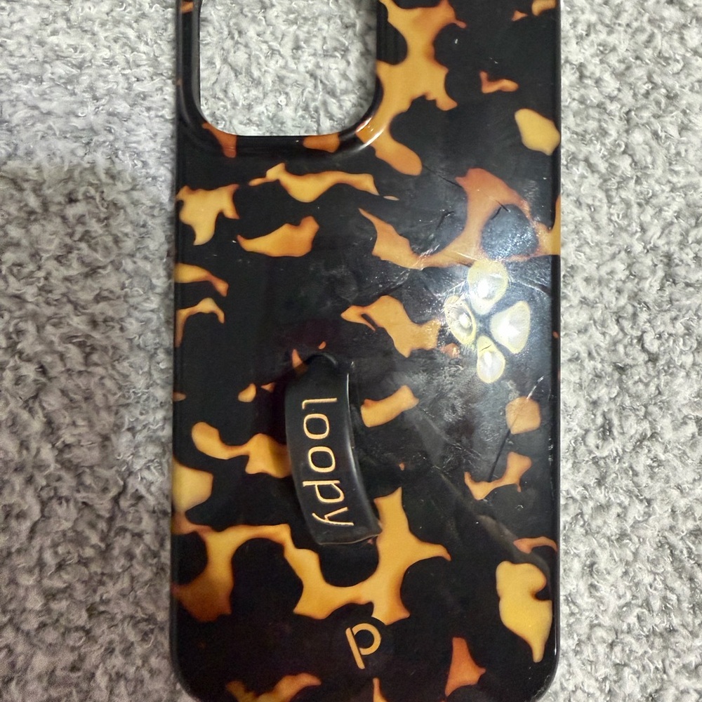 Loopy Case Black and Tan Tortoise Phone Case